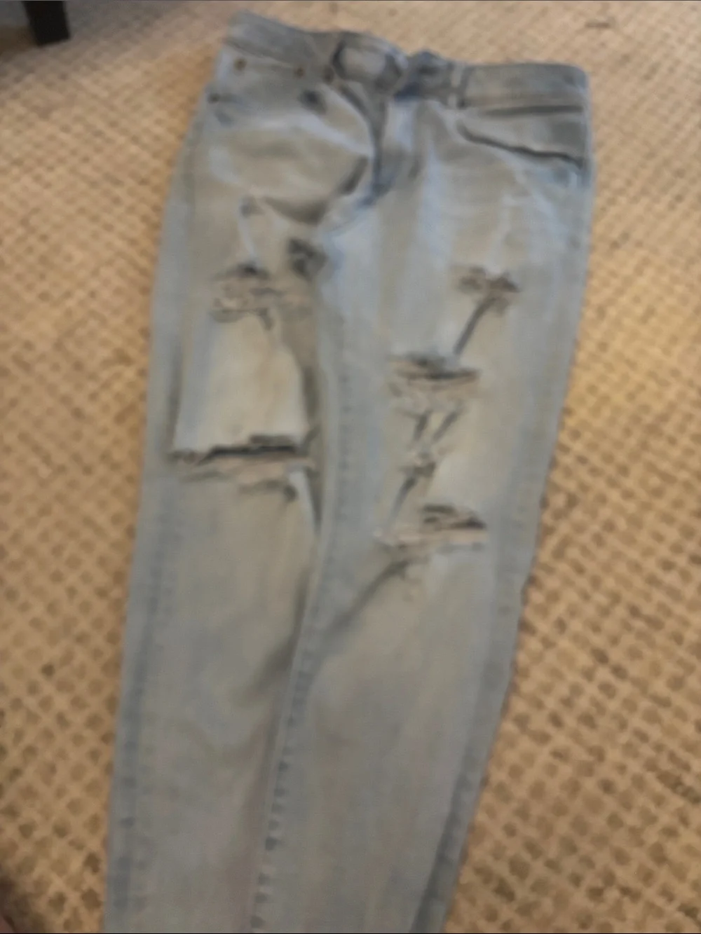 ⭐️PacSun Men's Light Gray Distressed Straight Jeans